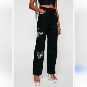 Nasty Gal Butterly Jeans